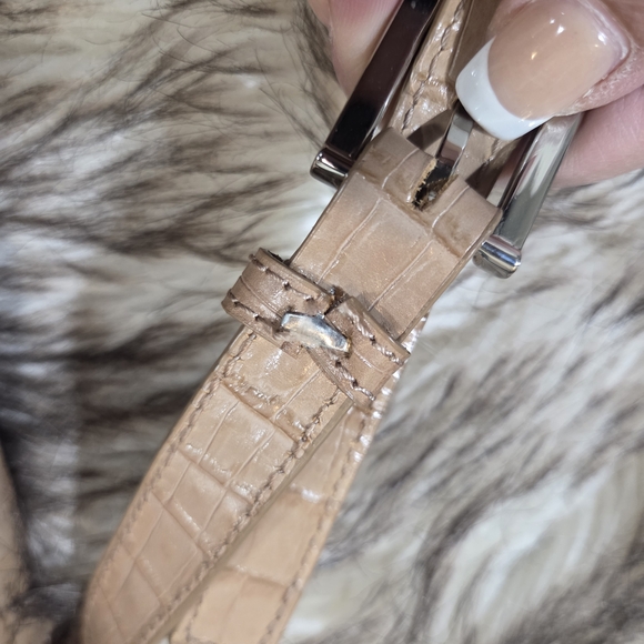 Vintage Etienne Aigner Tan Embossed Cowhide Shoulder Bag - Picture 10 of 15